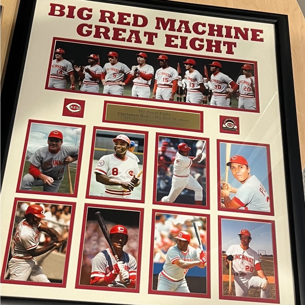 Reds framed Great 8 Big Red Machine THE GREAT EIGHT Cincinatti Reds 75&76 Champs
